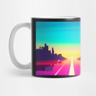 Synthwave highway 2 Mug